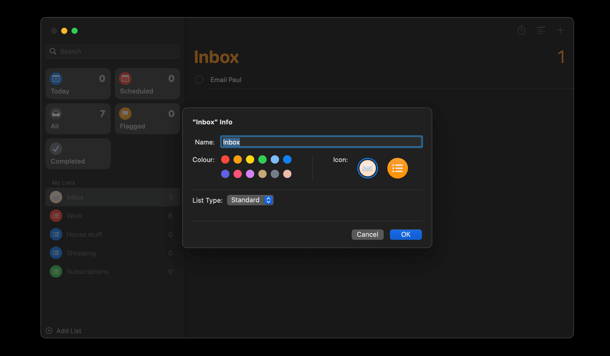 So erstellen Sie eine Liste in der App „Erinnerungen“ auf dem Mac