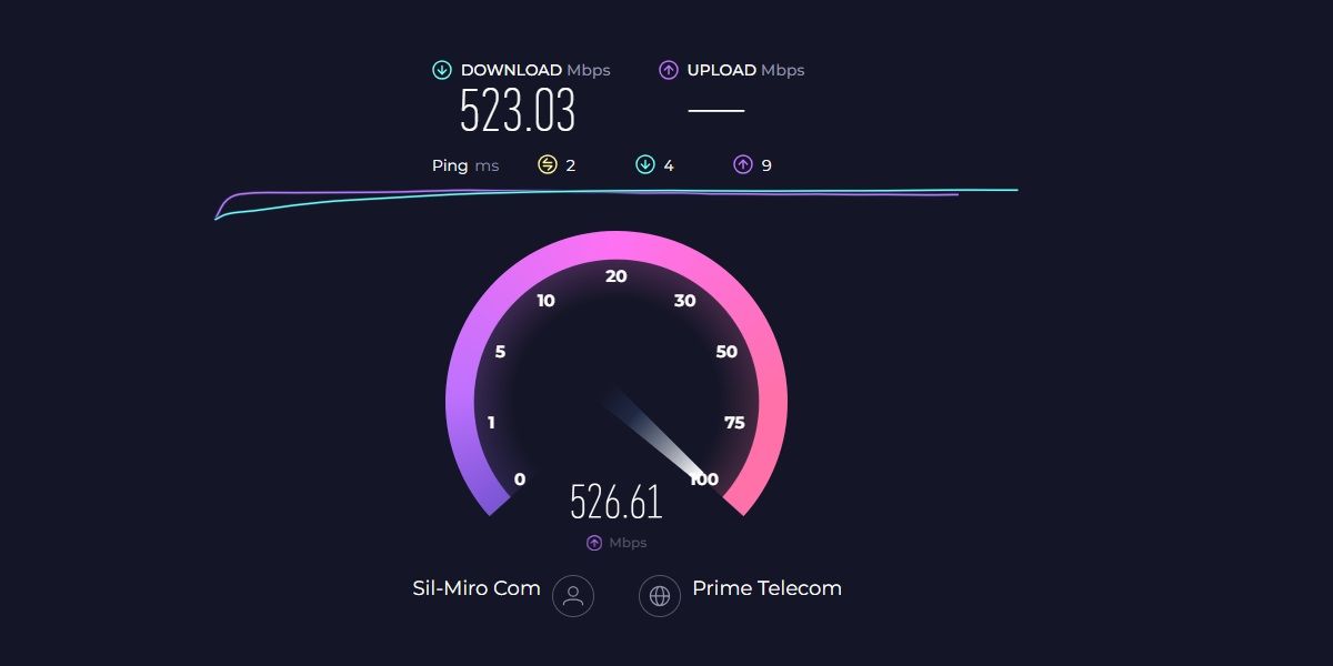 Ookla 上的網路速度測試