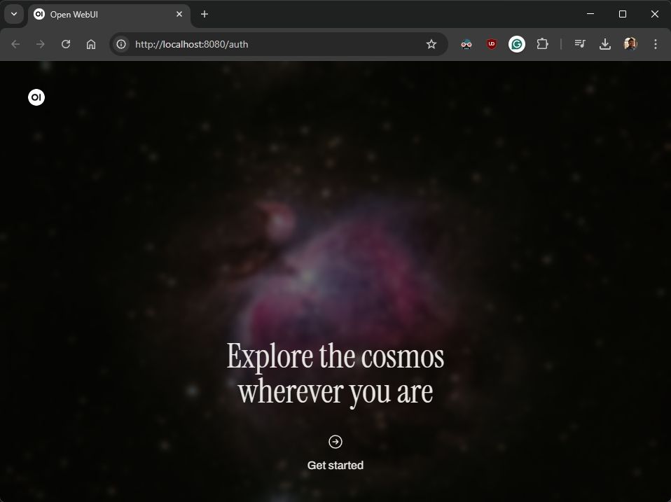 apri la home page della webui