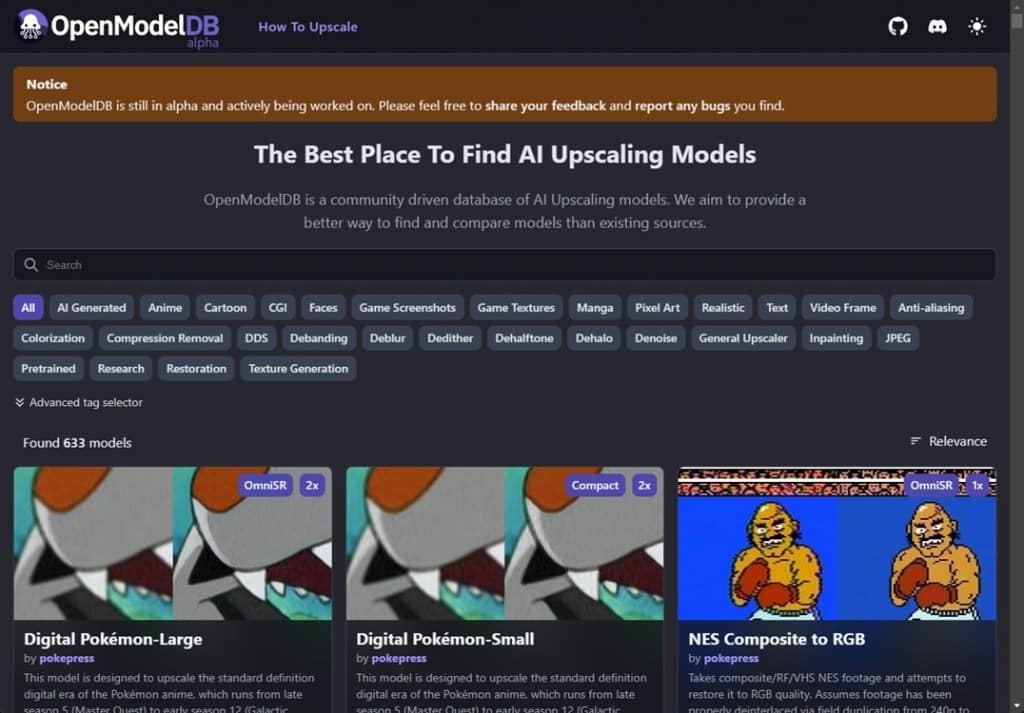 Görüntü çözünürlüğünü iyileştirmek için OpenModelDB modelleri