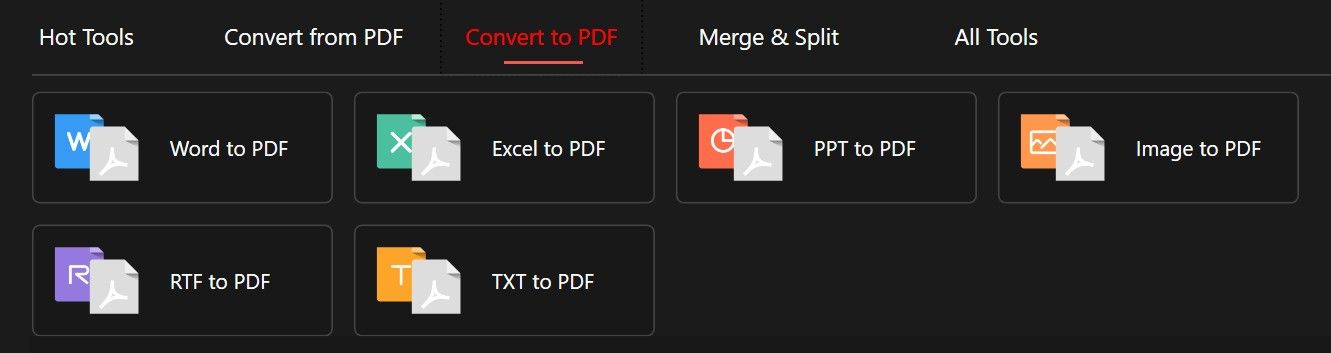 PDFGear: Converti in PDF