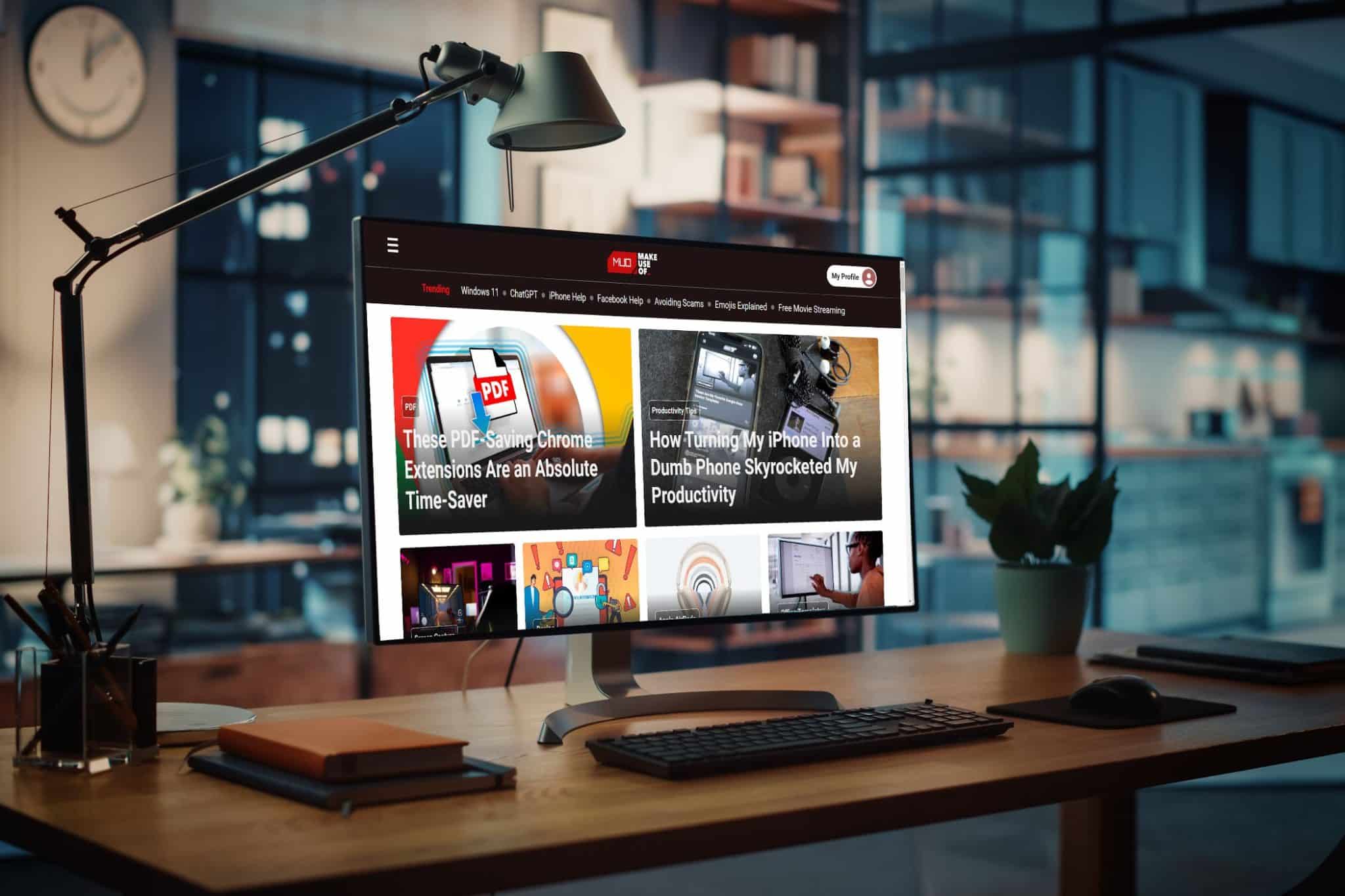 bilgisayar monitöründe muo web sitesine bakan kişi
