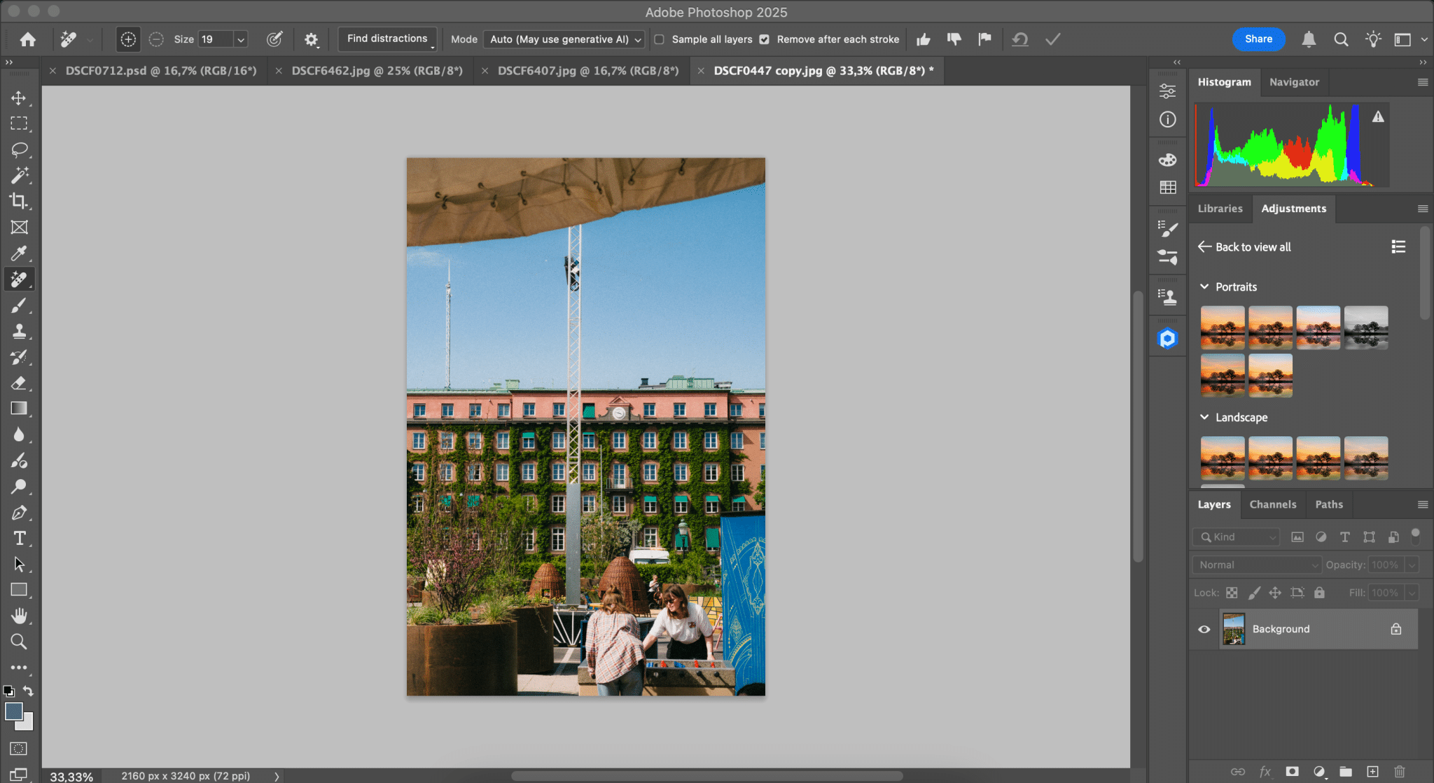 Cavo rimosso in Photoshop