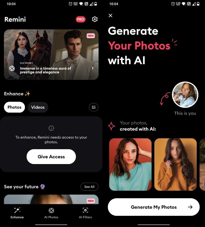remini-android-應用程式介面