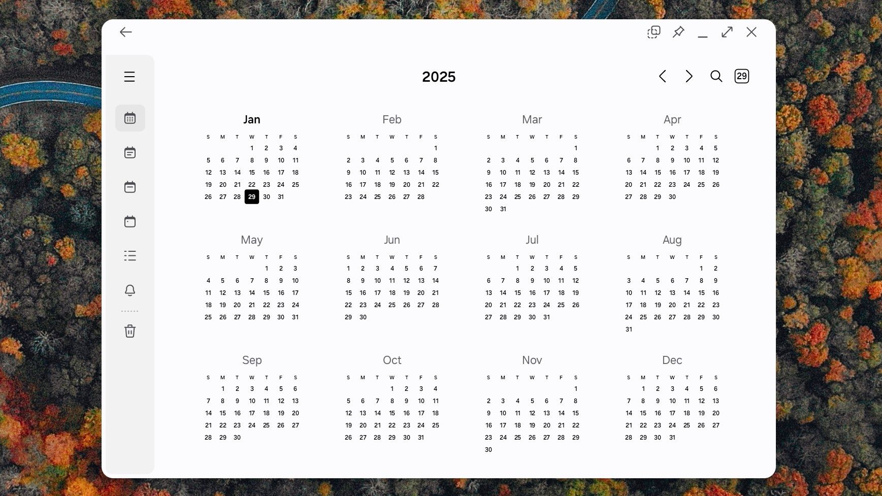 Calendario Samsung in Samsung DeX.