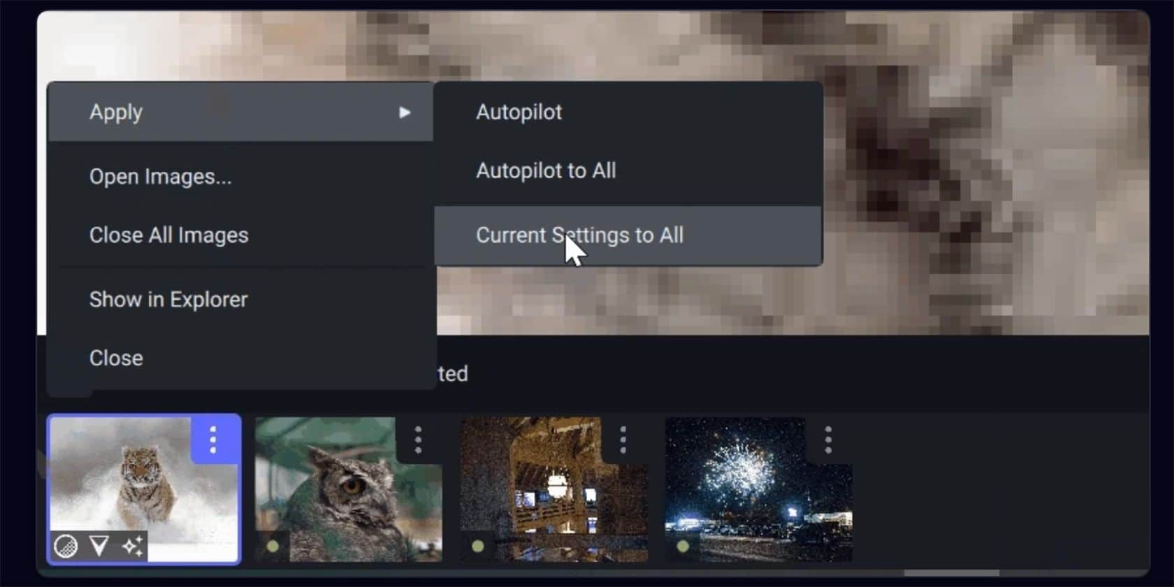 Impostazioni di guida autonoma Topaz