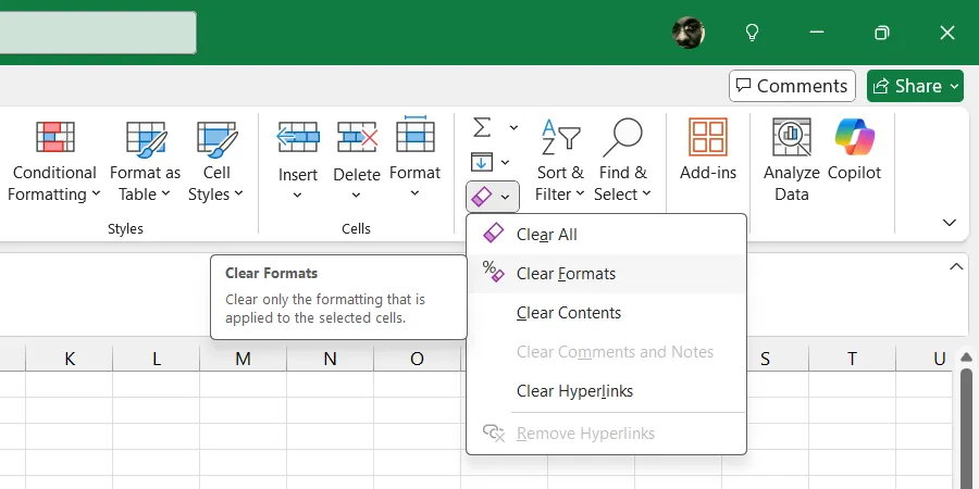Duidelijke opmaak in Excel.