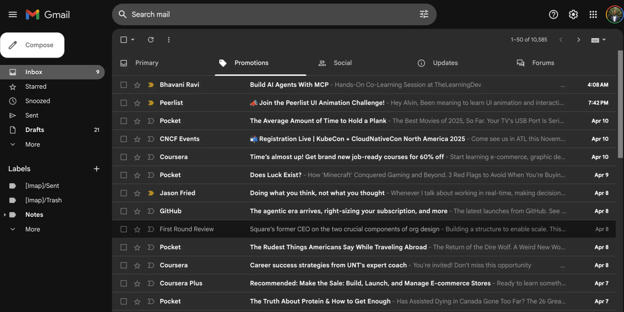 Interfaccia Gmail