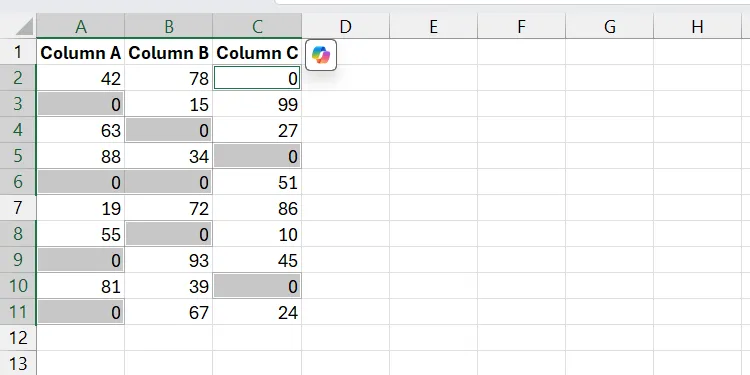 Lege cellen worden gevuld met de speciale Ga naar-functie van Excel.