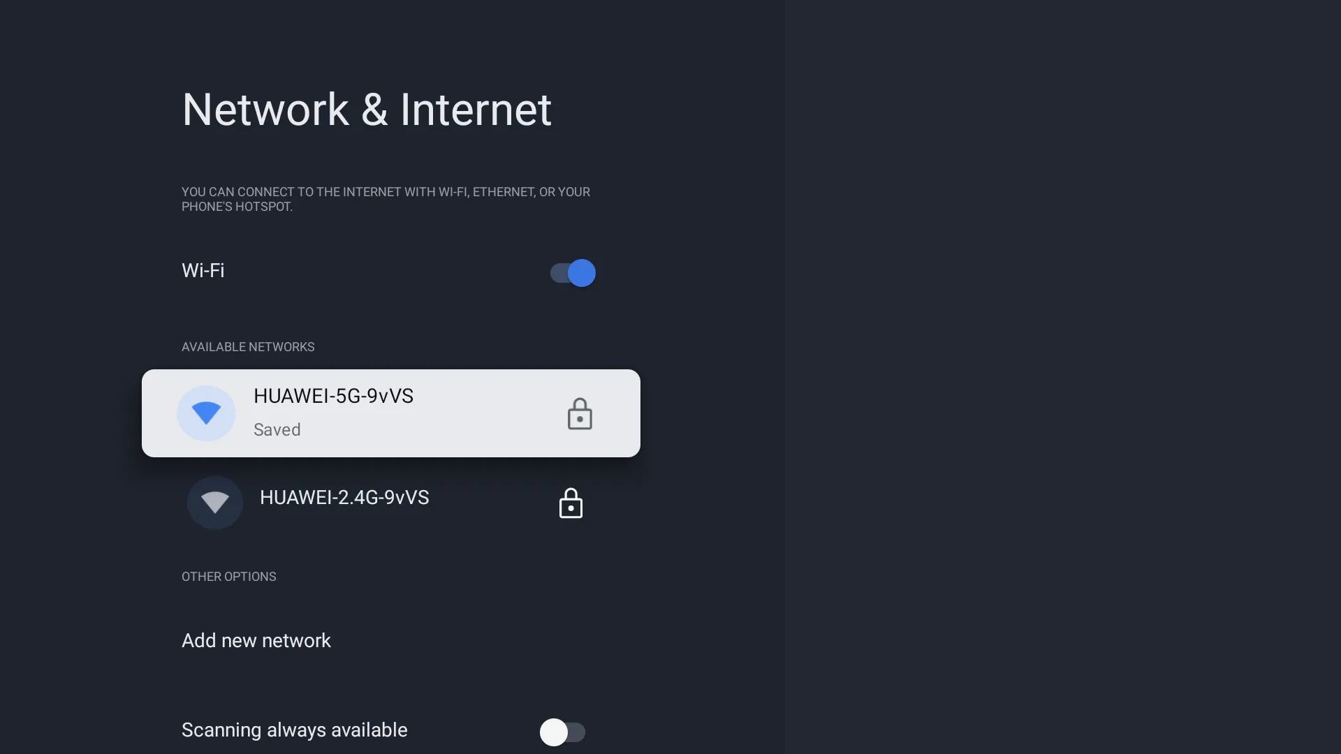 在智慧電視連線上使用 5GHz 頻段