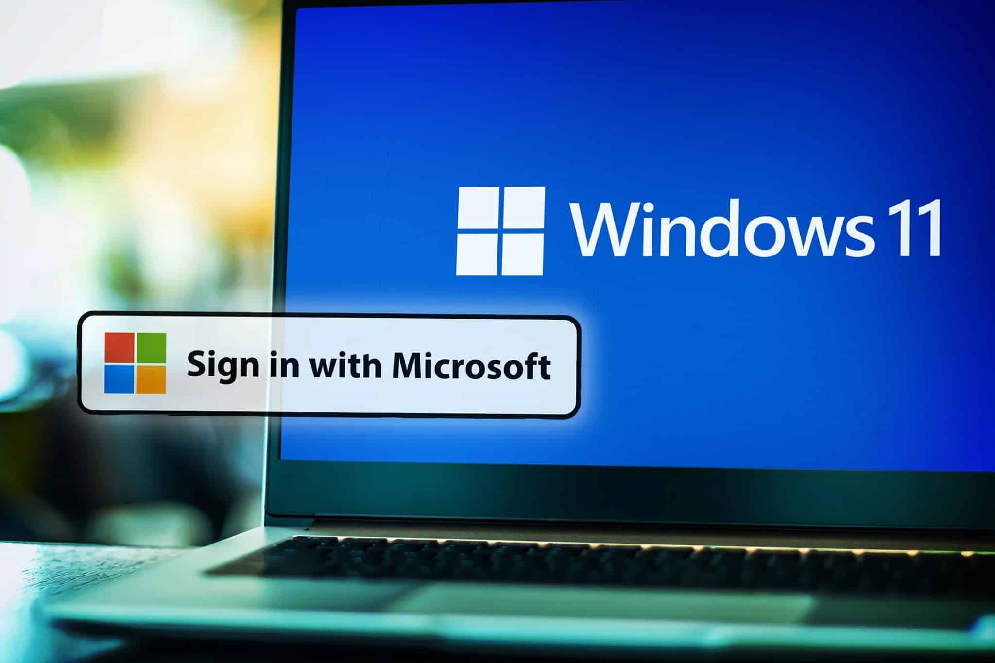 筆記型電腦螢幕顯示 Windows 11,