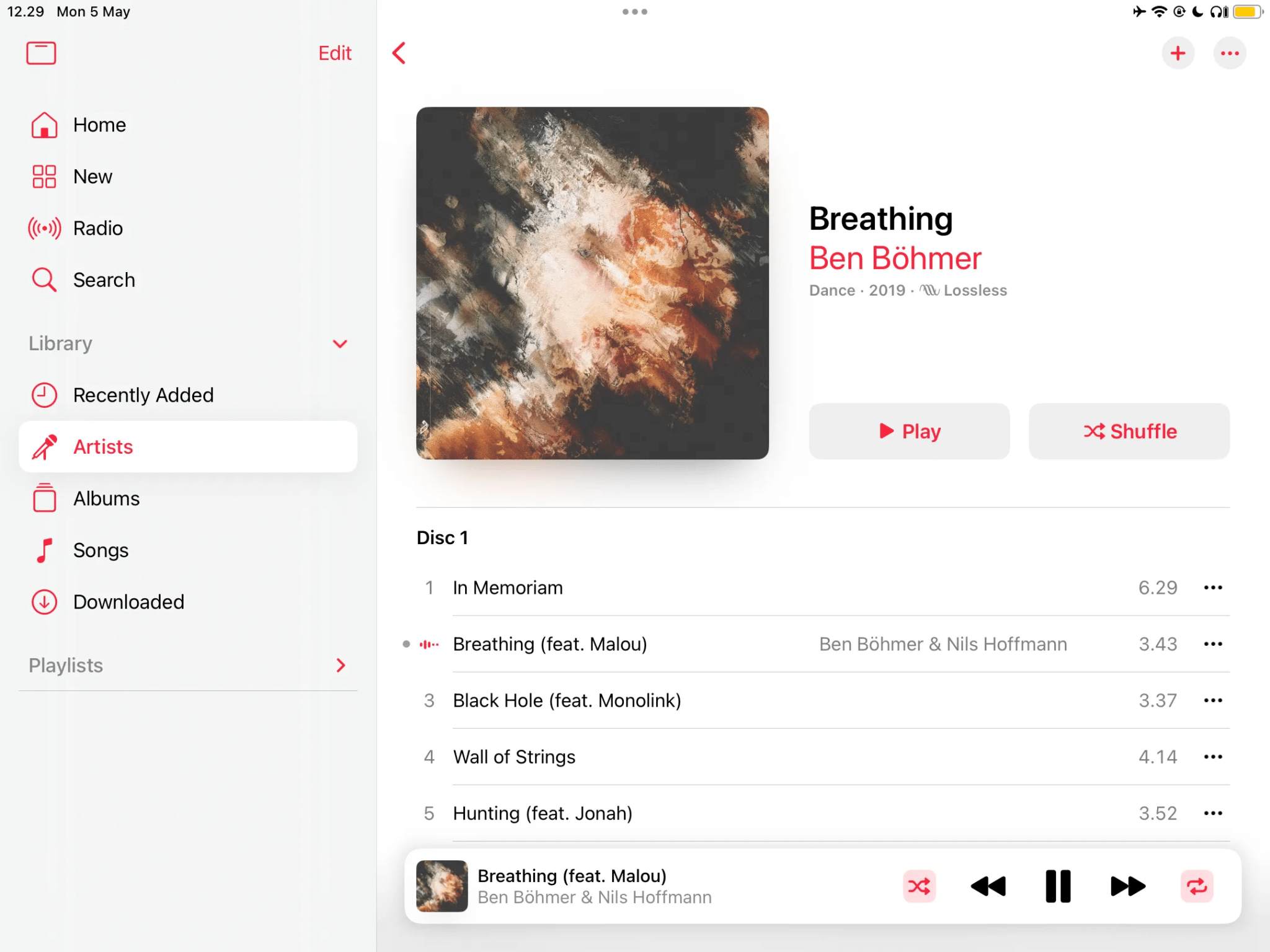 L'interfaccia di Apple Music