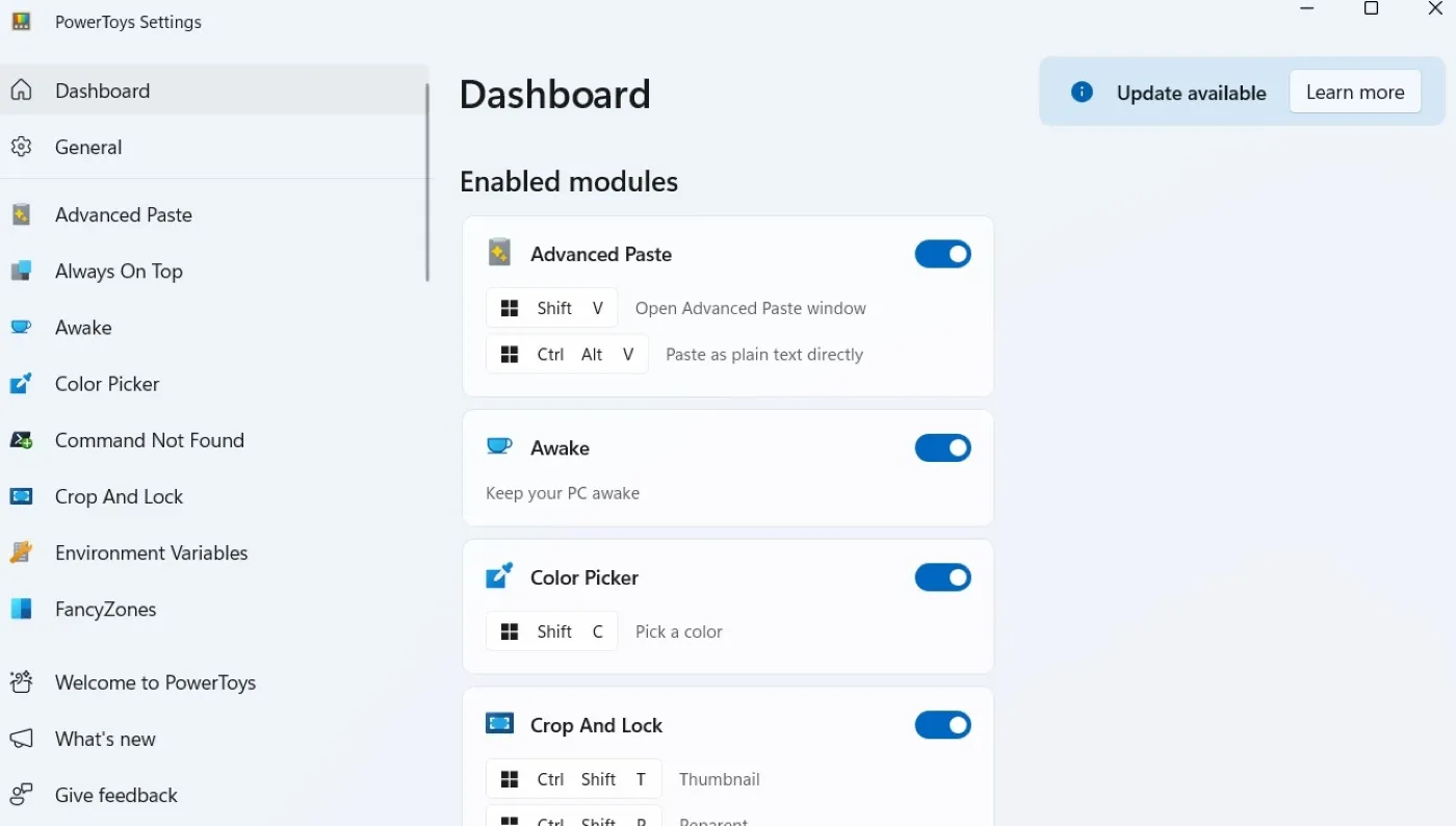 Windows 上的 PowerToys 設定
