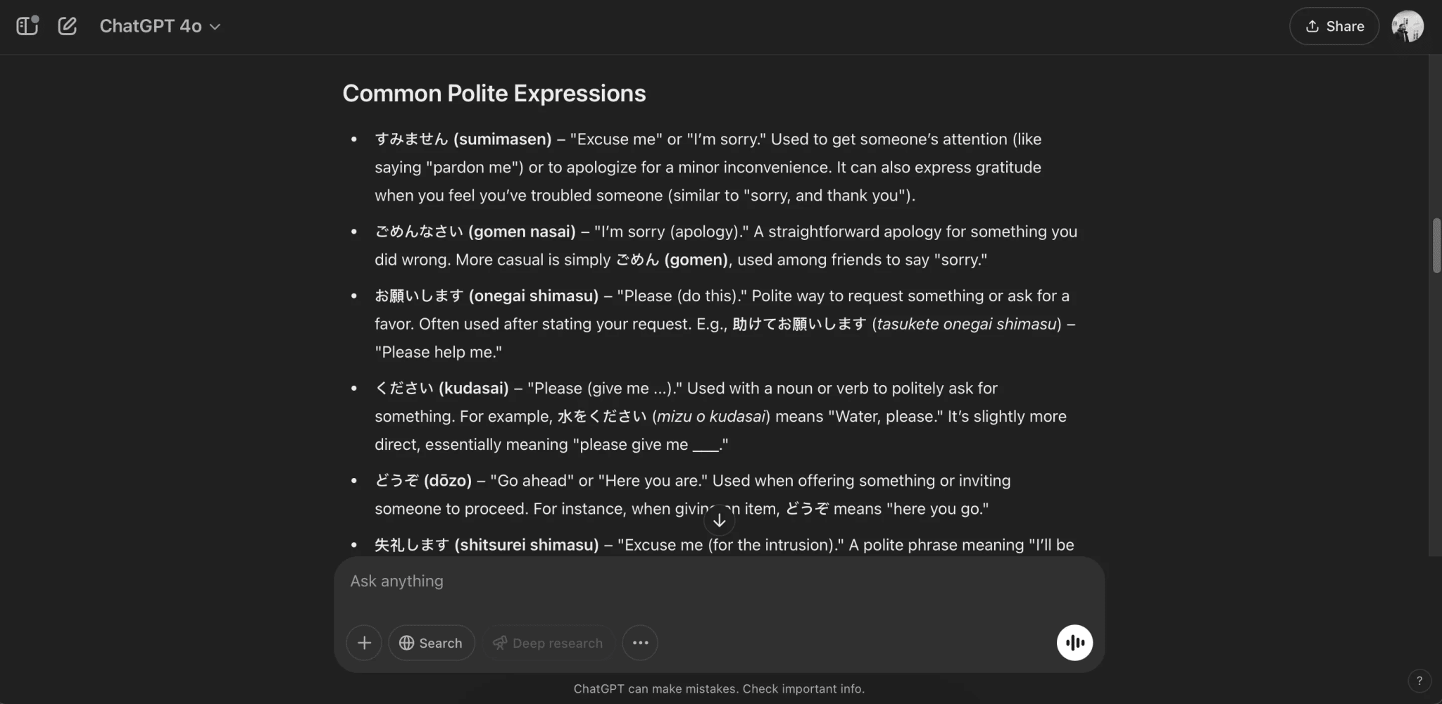 Utilizzo dello strumento di ricerca approfondita di ChatGPT per imparare una lingua