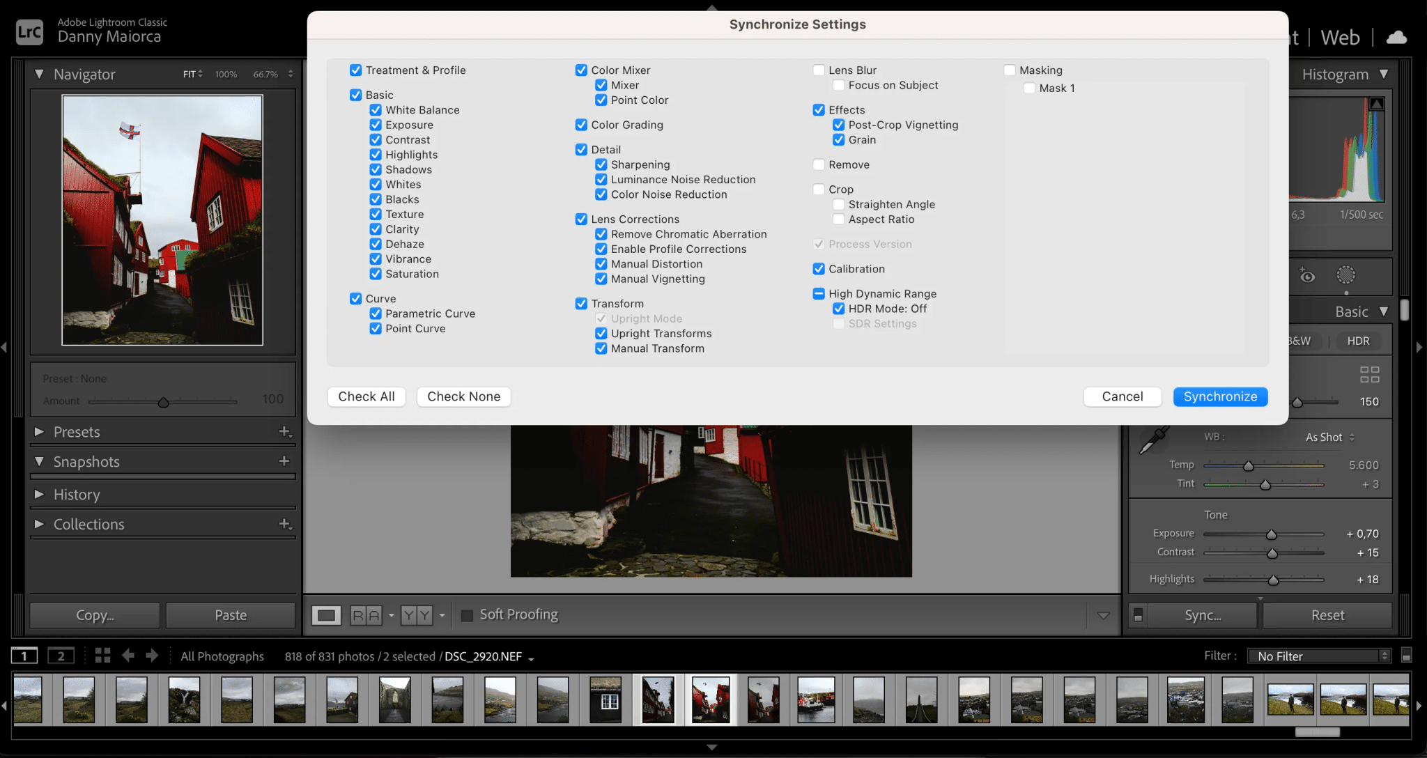 Λειτουργίες συγχρονισμού στο Adobe Lightroom