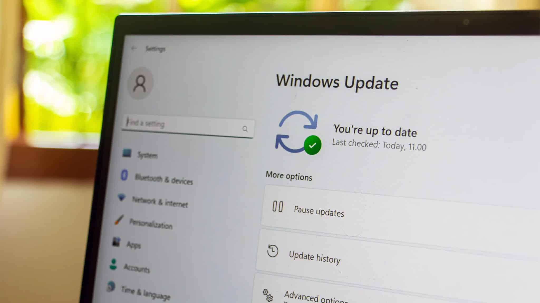 تحديث Windows 11 في تطبيق الإعدادات