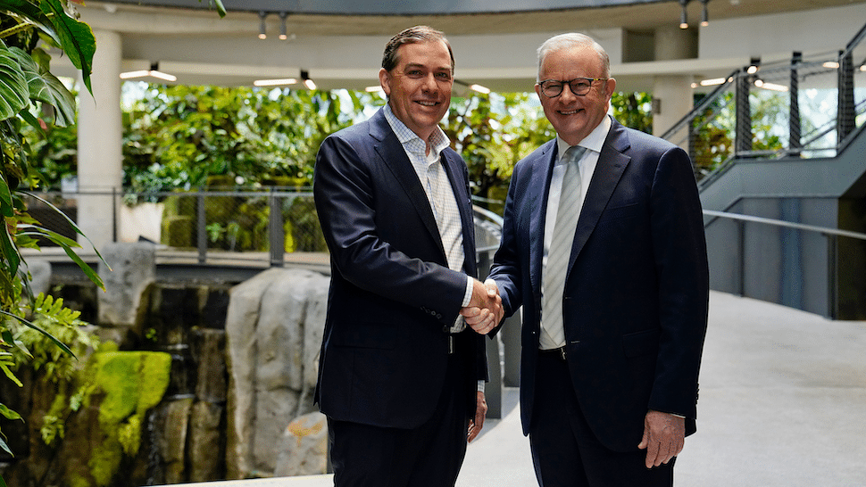 AWS CEO Matt Garman and Australian Prime Minister Anthony Albanese