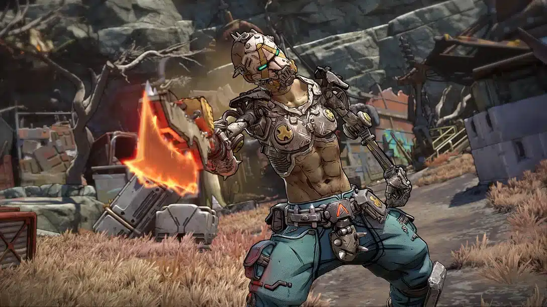 Ένα πρώιμο στιγμιότυπο οθόνης του Borderlands 4 που δείχνει έναν εχθρό με όπλο μάχης σώμα με σώμα.