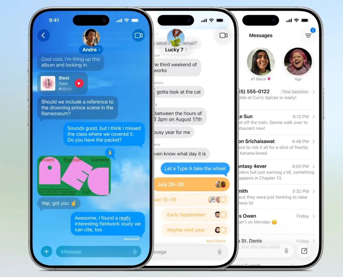 Основные возможности приложения «Сообщения» в iOS 26