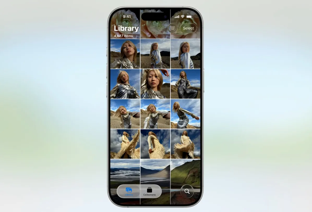 Обновленное приложение «Фотографии» с отдельной вкладкой для библиотеки и коллекций