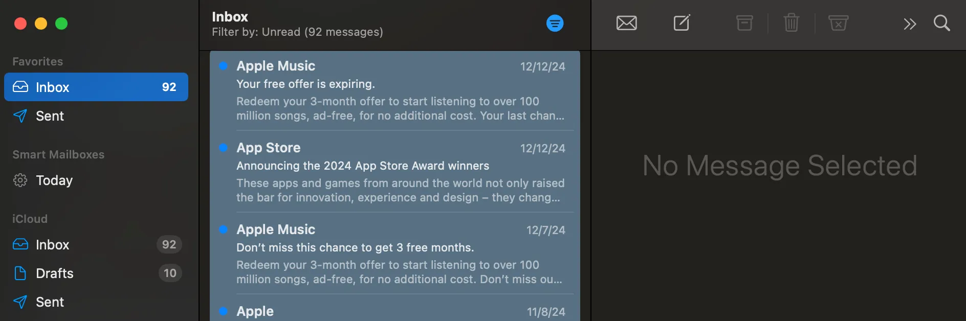 Apple-Mail-Εισερχόμενα
