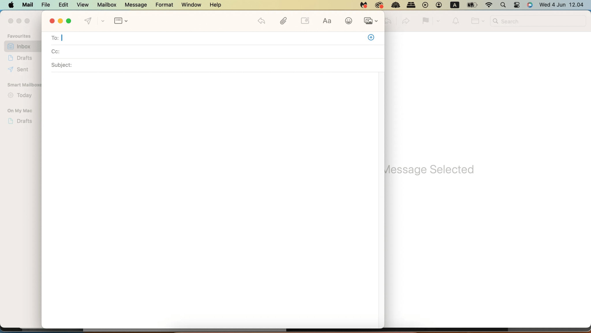 Scrivi un messaggio nell'app Apple Mail