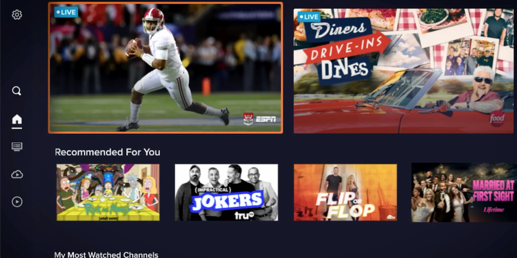 تطبيق Sling tv يعرض برامج تلفزيونية وقنوات رياضية