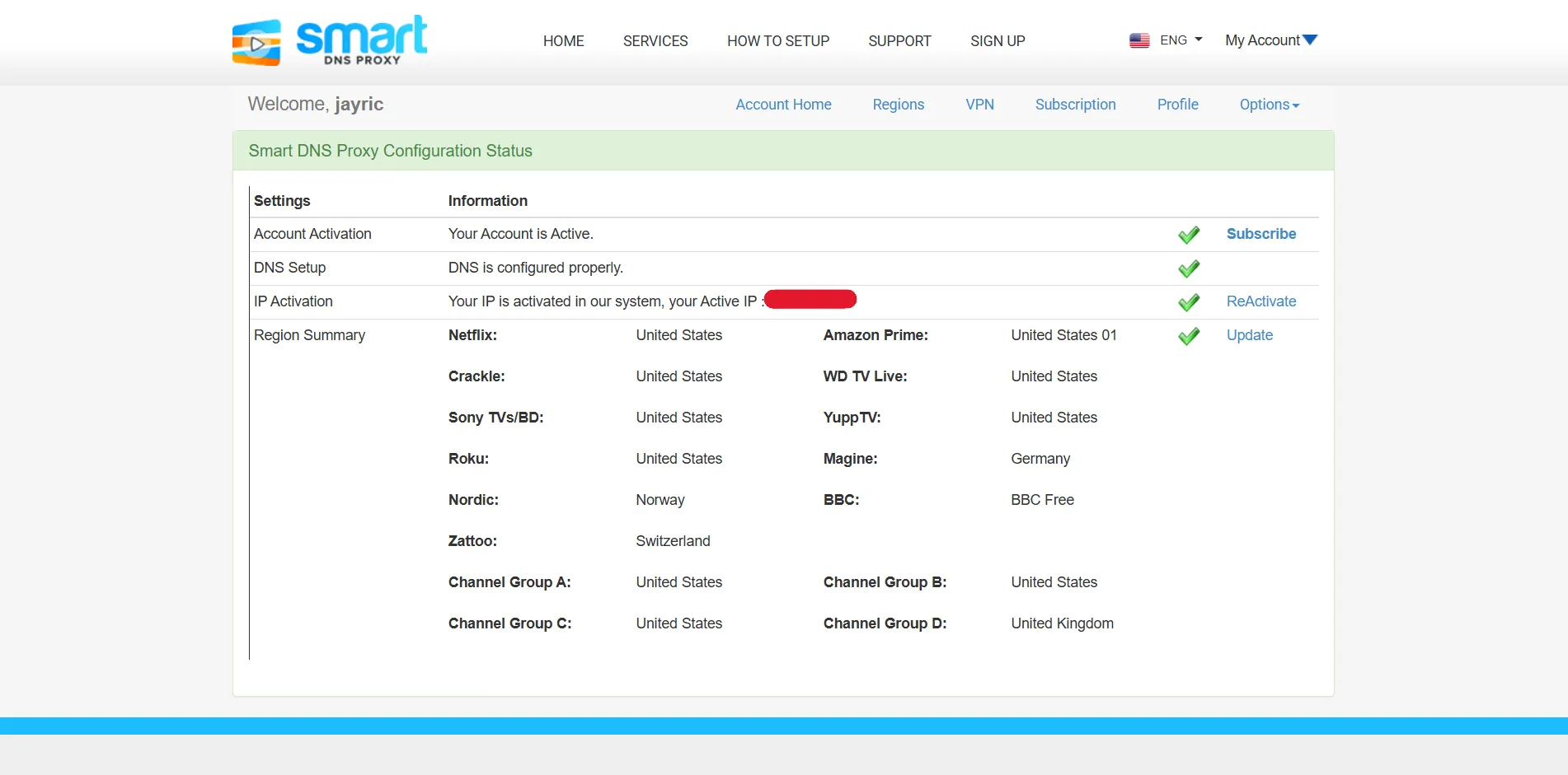 SmartDNS соединение работает