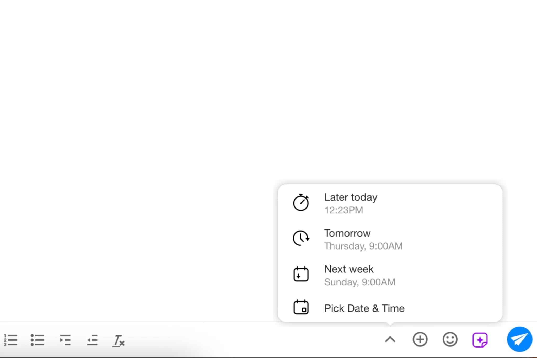Pianifica un'e-mail nell'app Spike