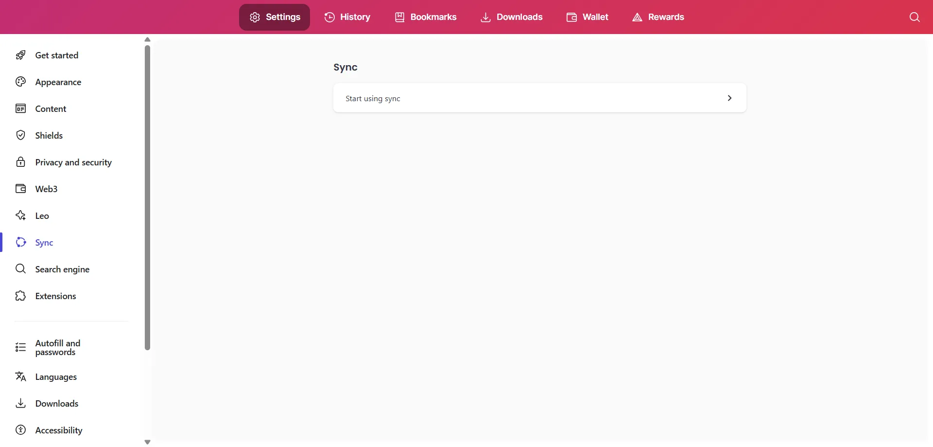 Introduzione alla sincronizzazione in Brave