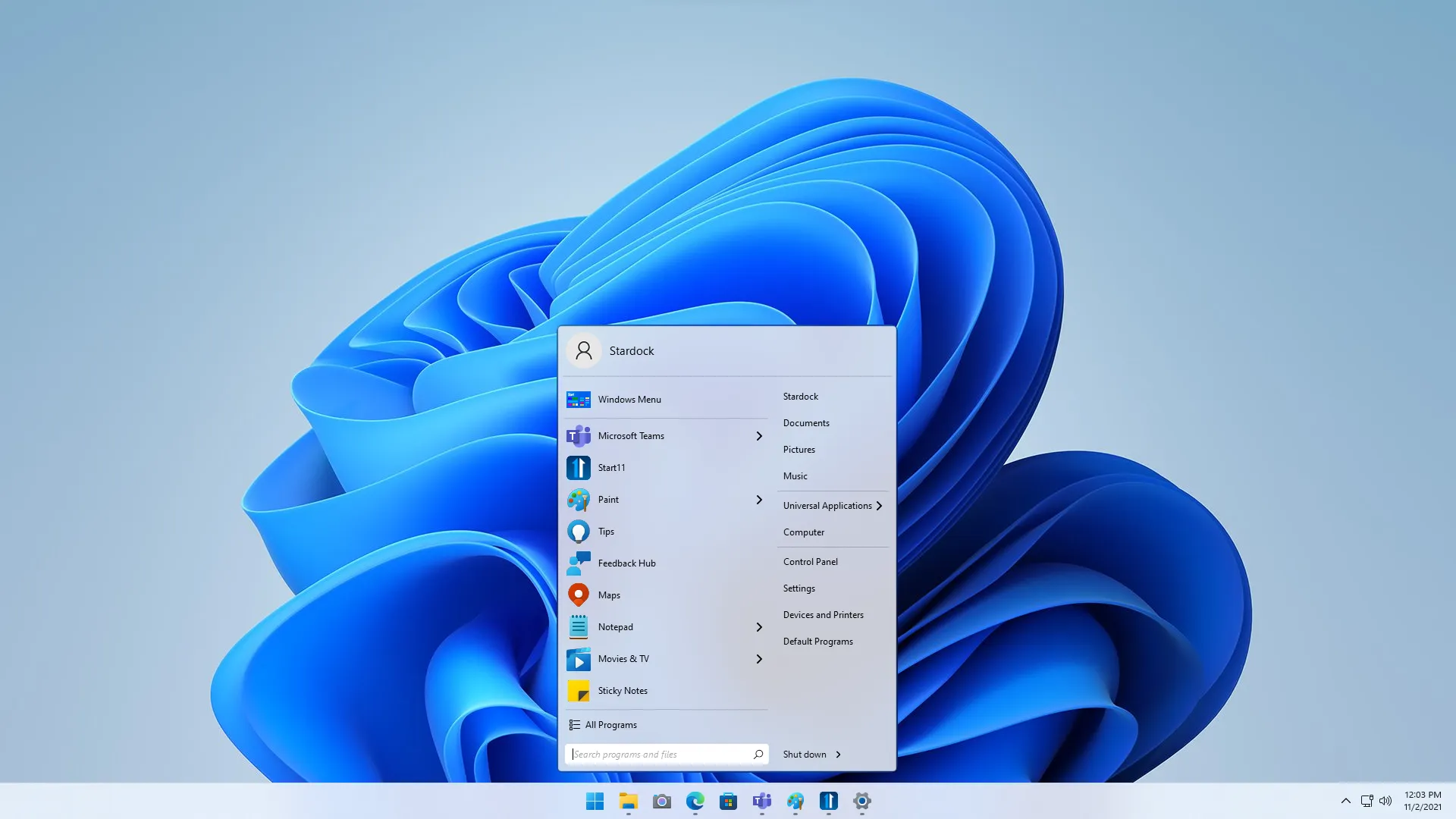 démarrer11 windows11