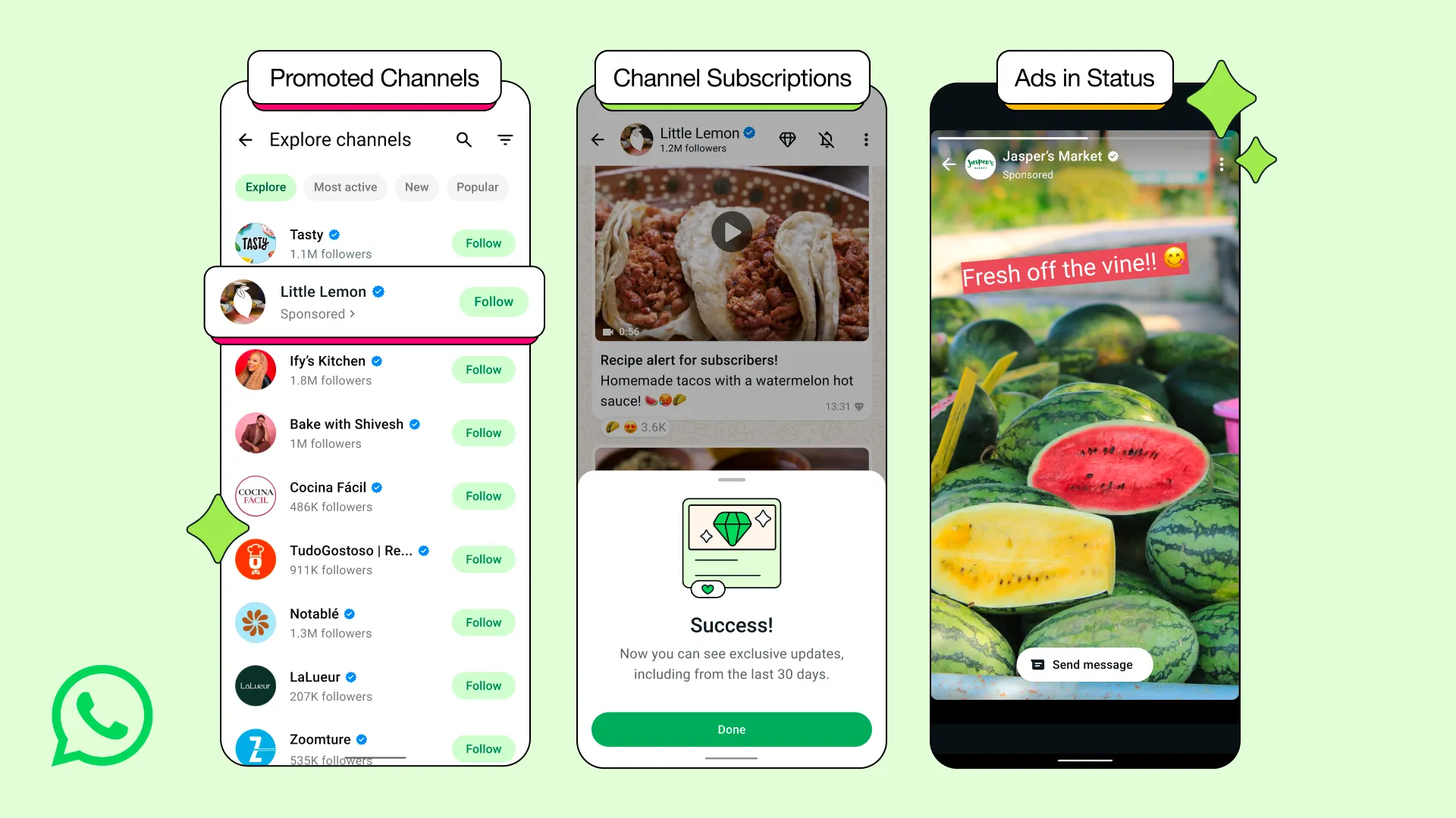 WhatsApp Status with ads