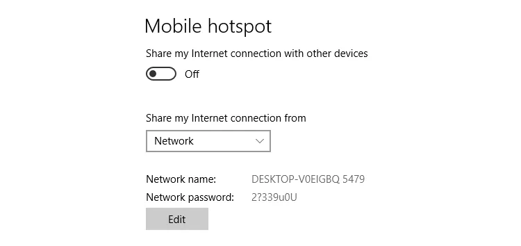 Windows 10 crea un hotspot mobile