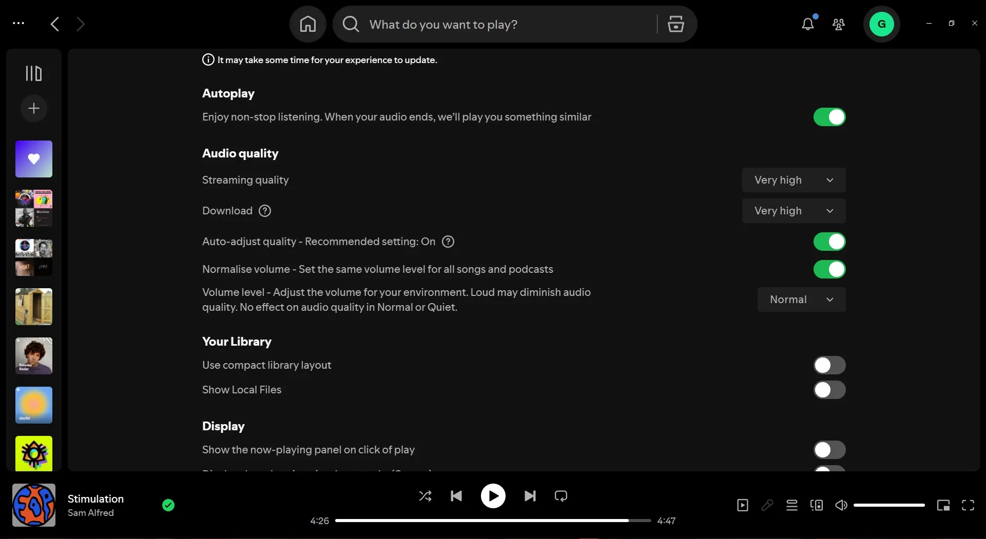 標準化音量 spotify 選項