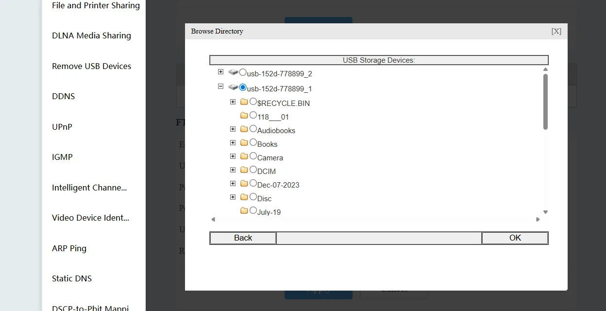 Wybierz docelową partycję dysku USB