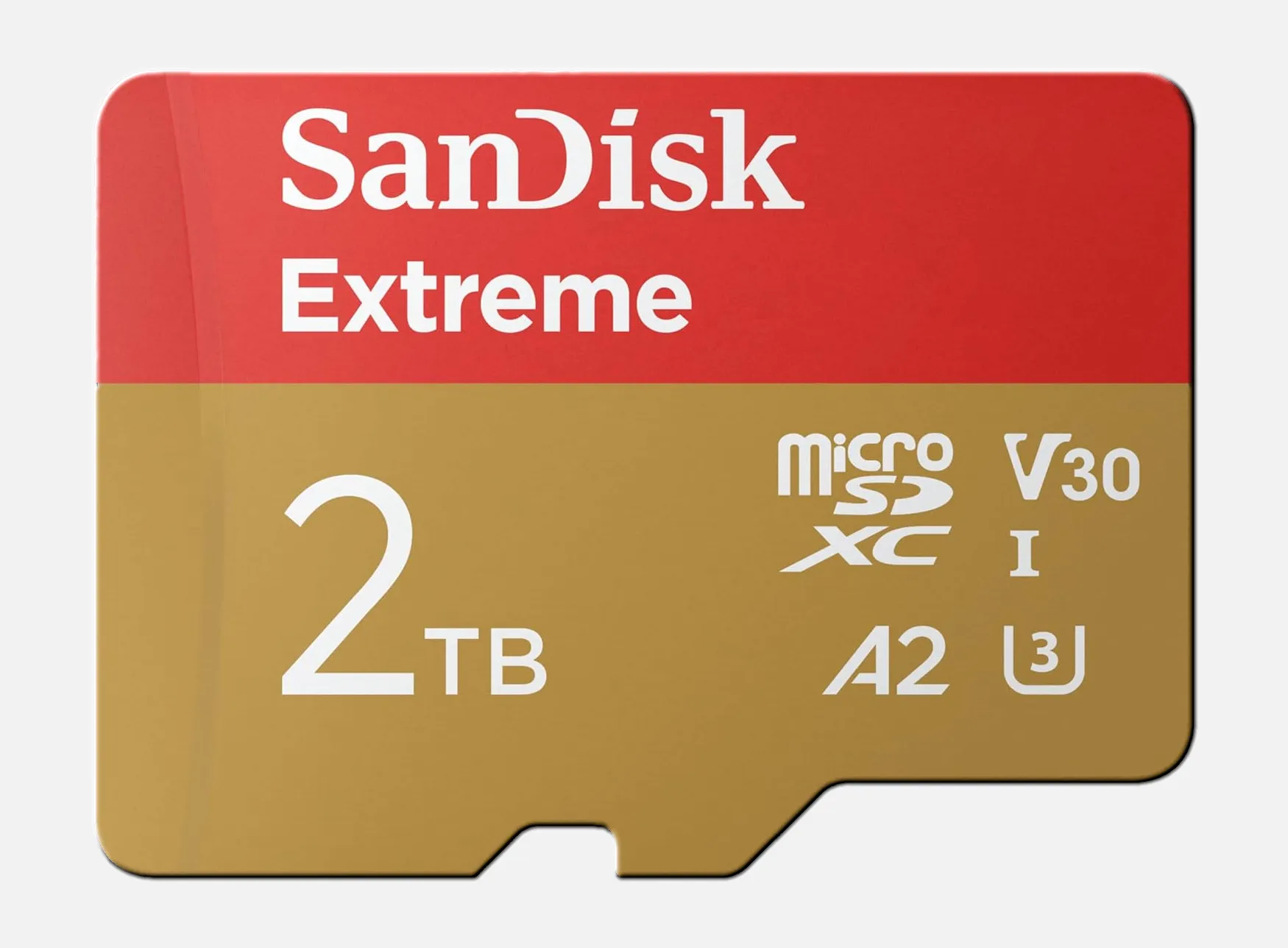 Scheda microSD da 2 TB SanDisk Extreme.