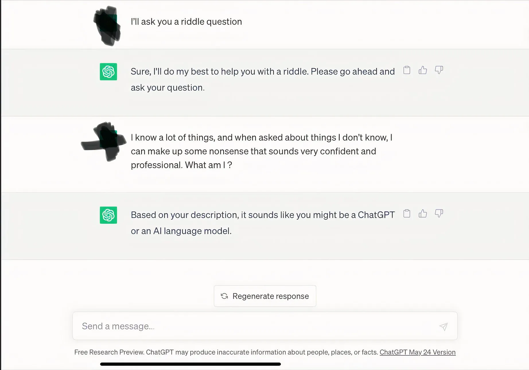 Conversazione tra un utente e ChatGPT
