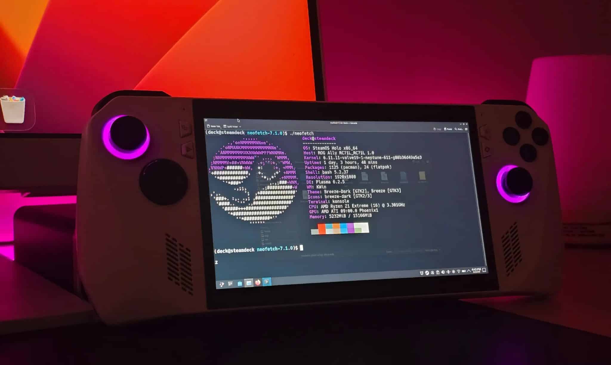 Asus ROG Ally running SteamOS
