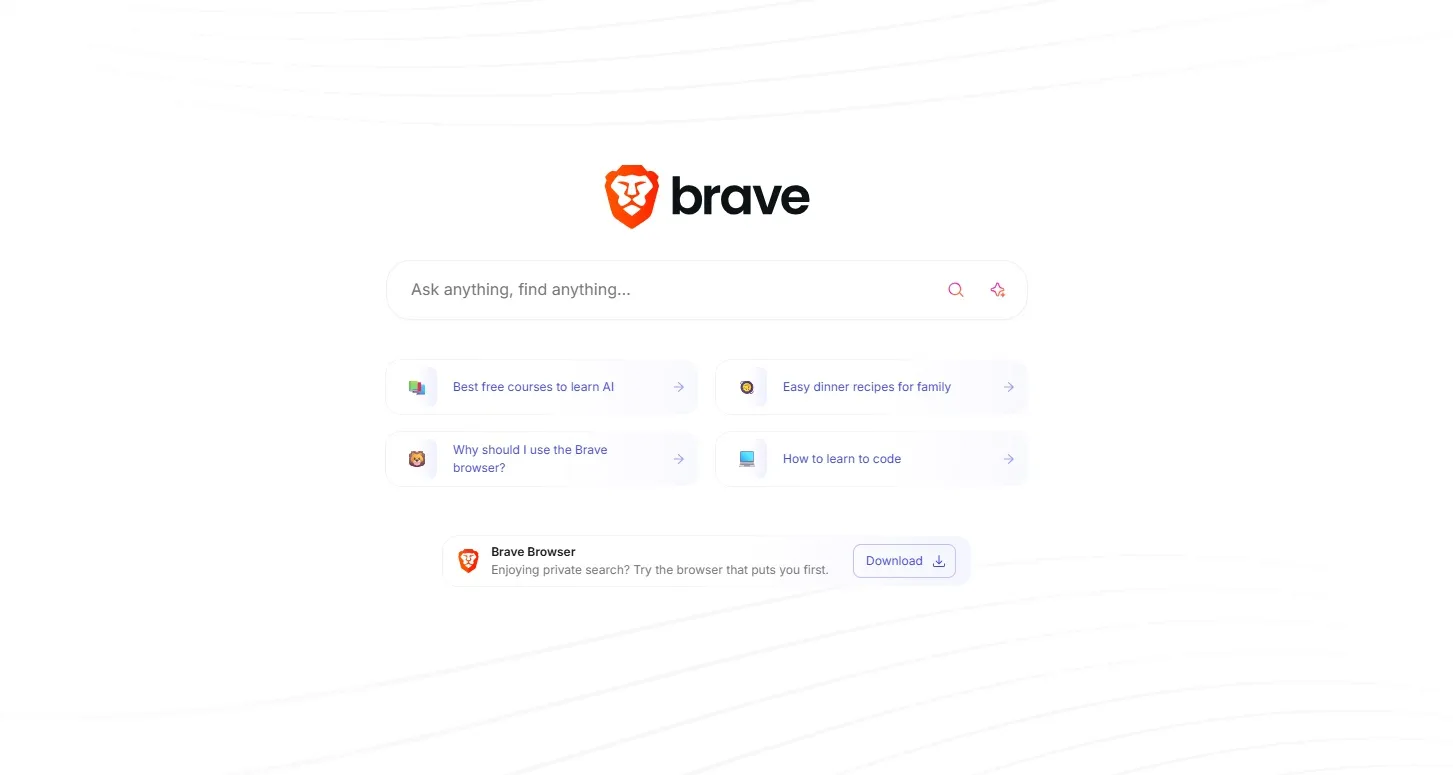 Brave Search 安全的網路搜尋替代方案