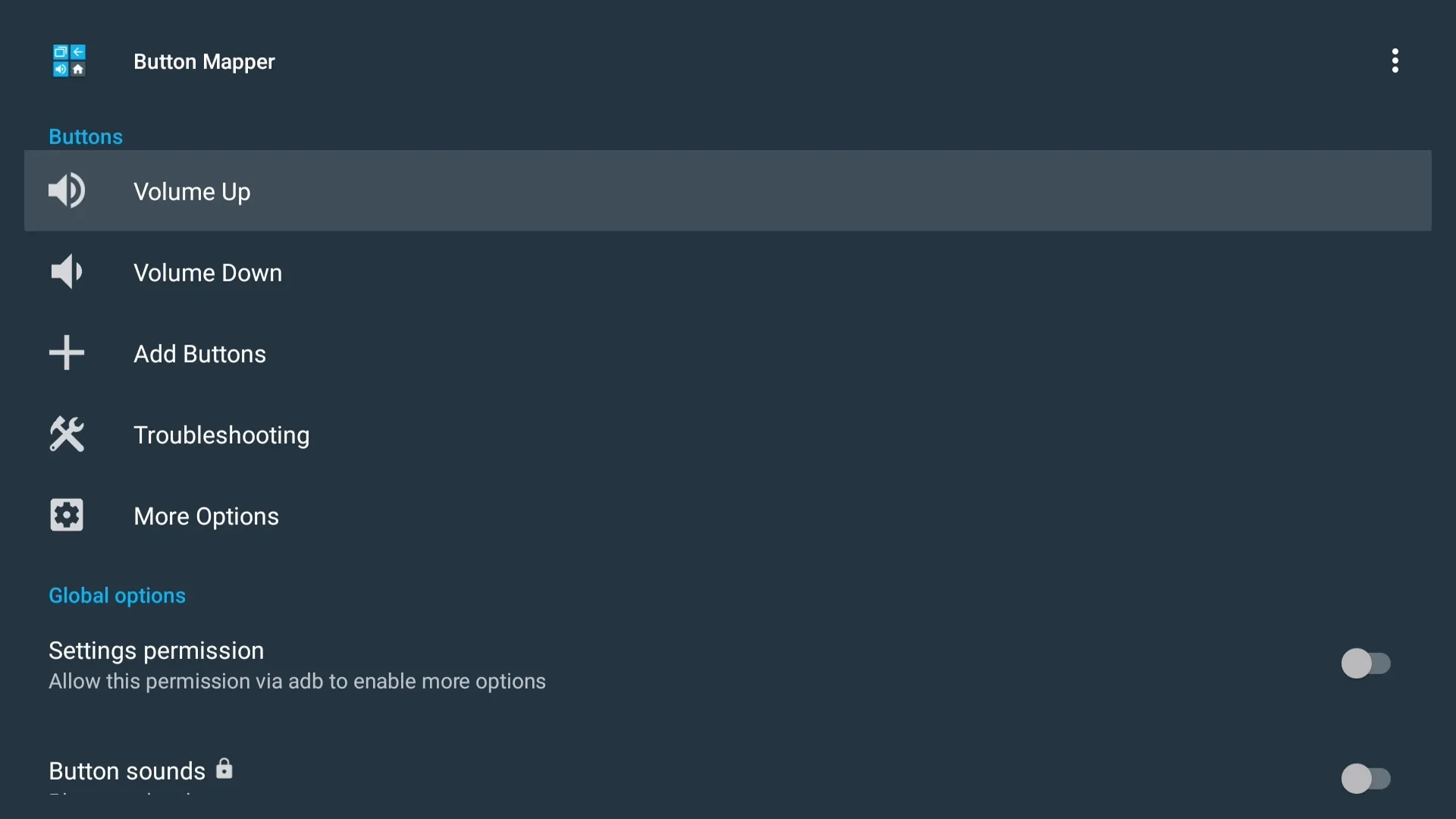 تطبيق Button Mapper على Google TV.