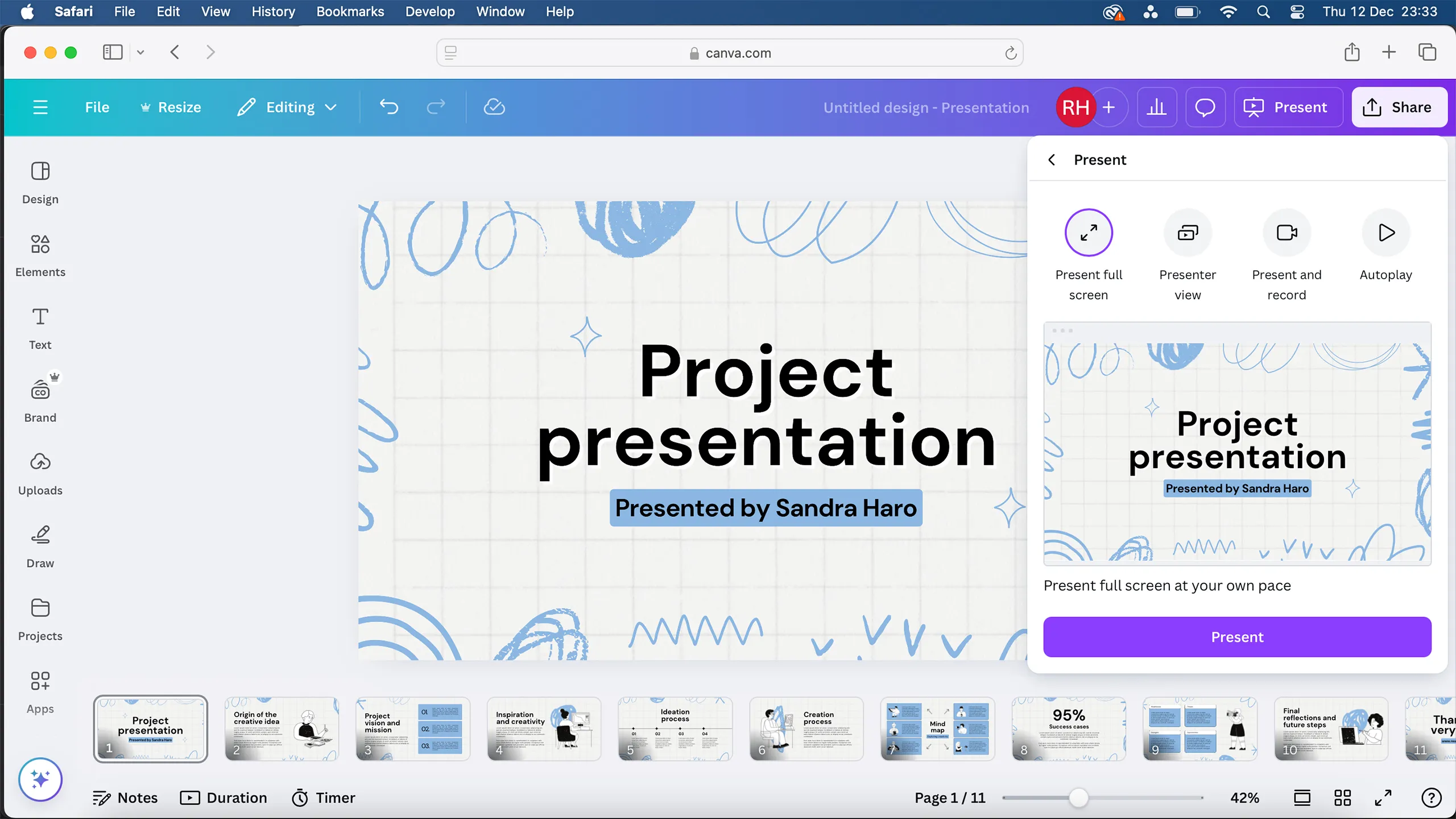 使用 Canva 設計專業簡報