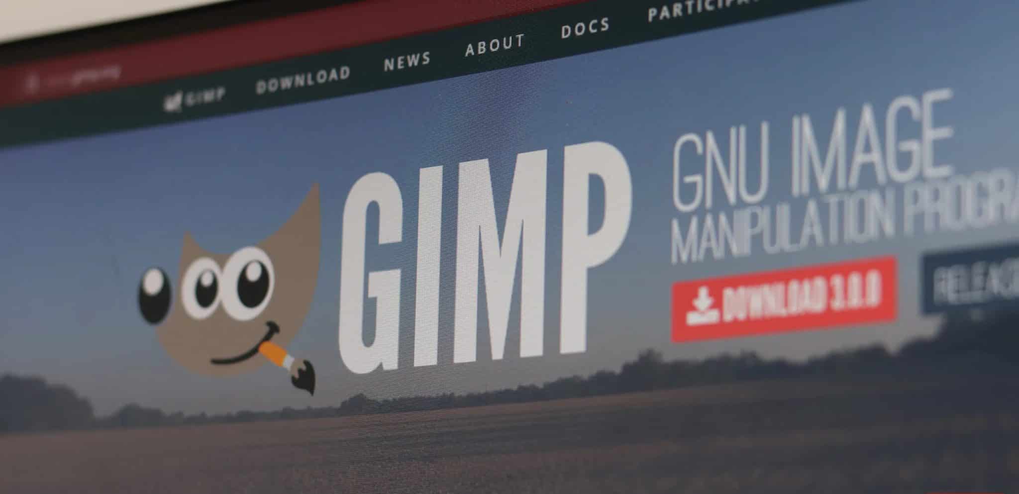 電腦螢幕上的 GIMP