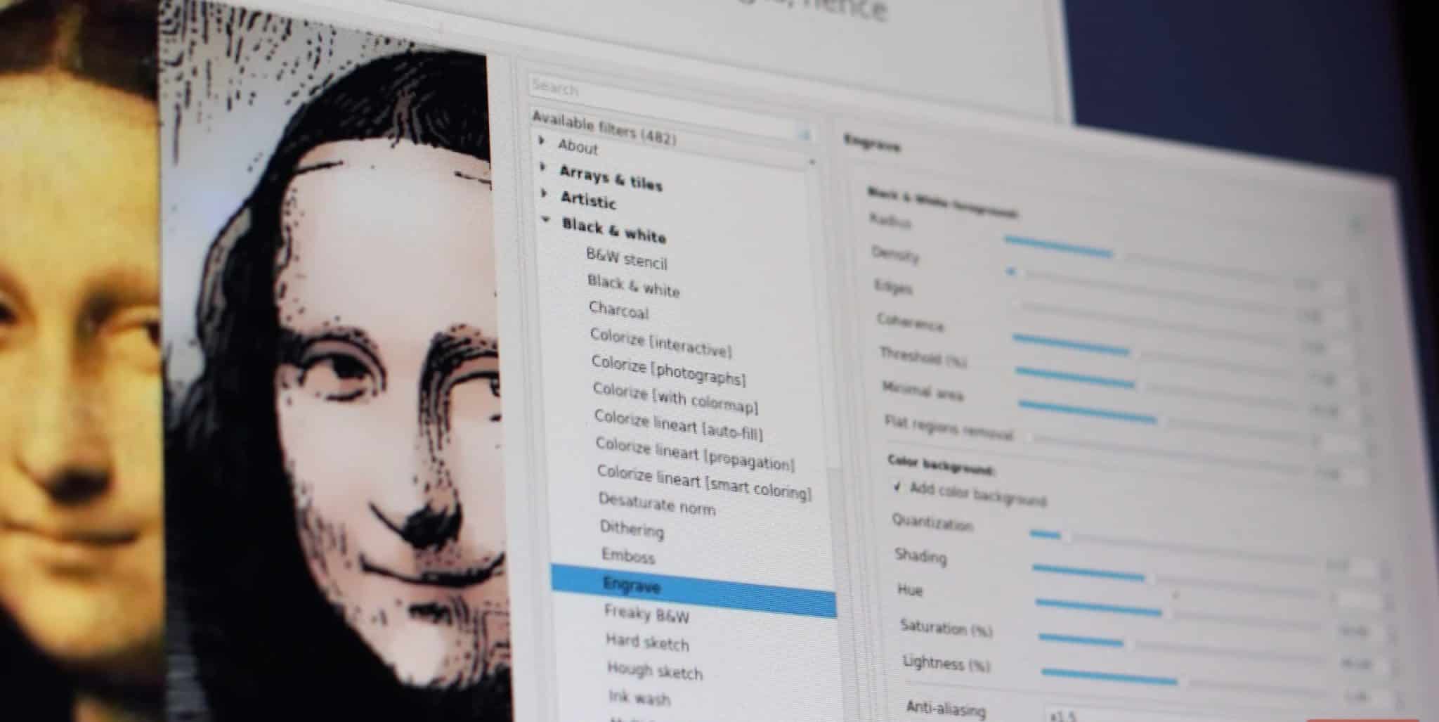 GIMP 中的 GMIC 插件