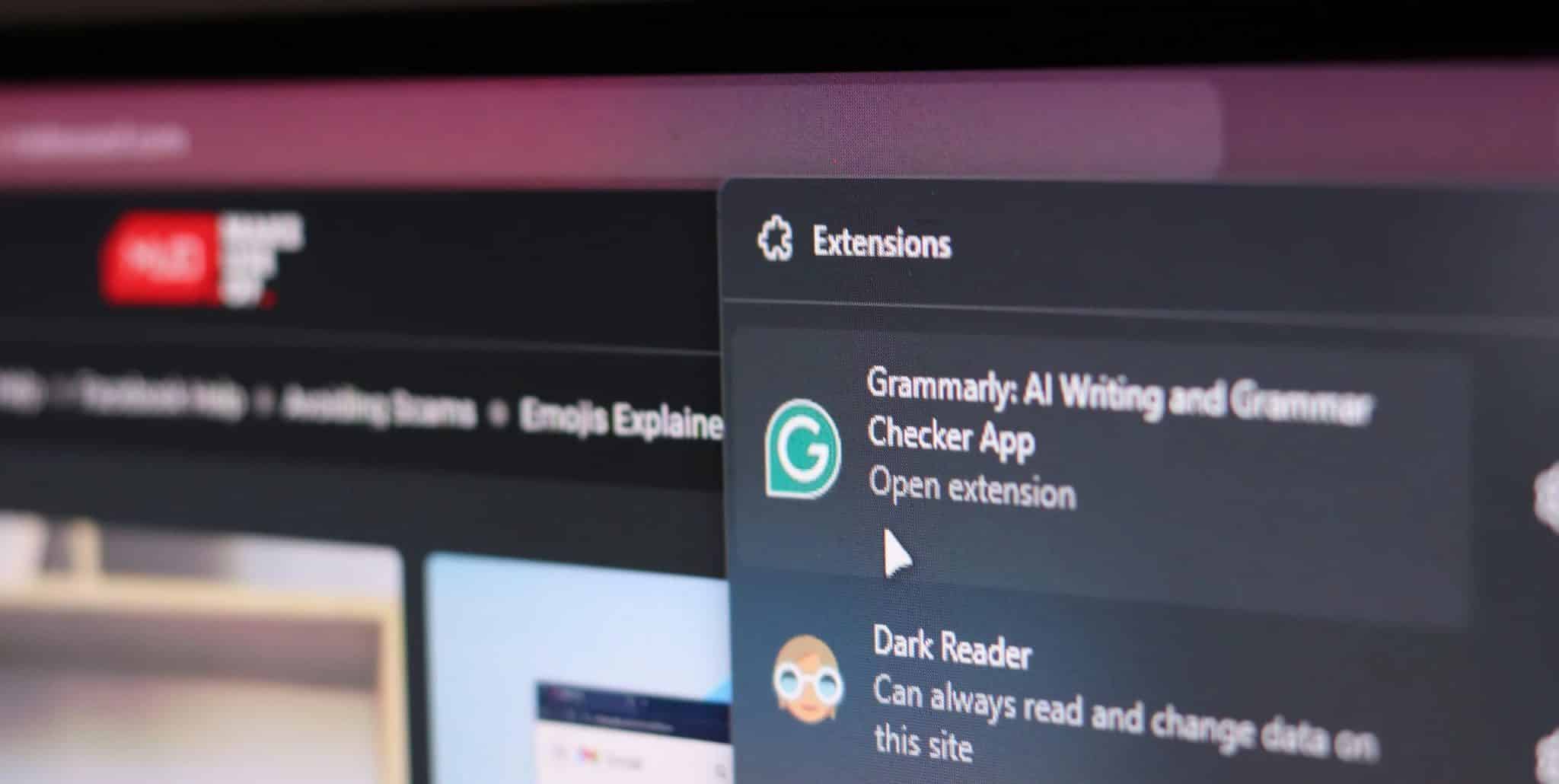 在 Zen 瀏覽器中開啟 Grammarly 擴充