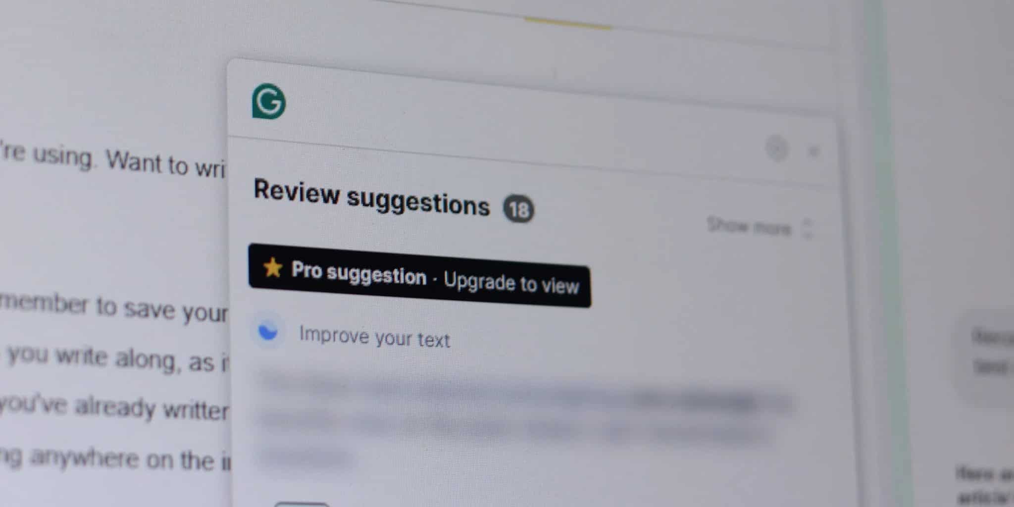 Grammarly 建議審核窗口