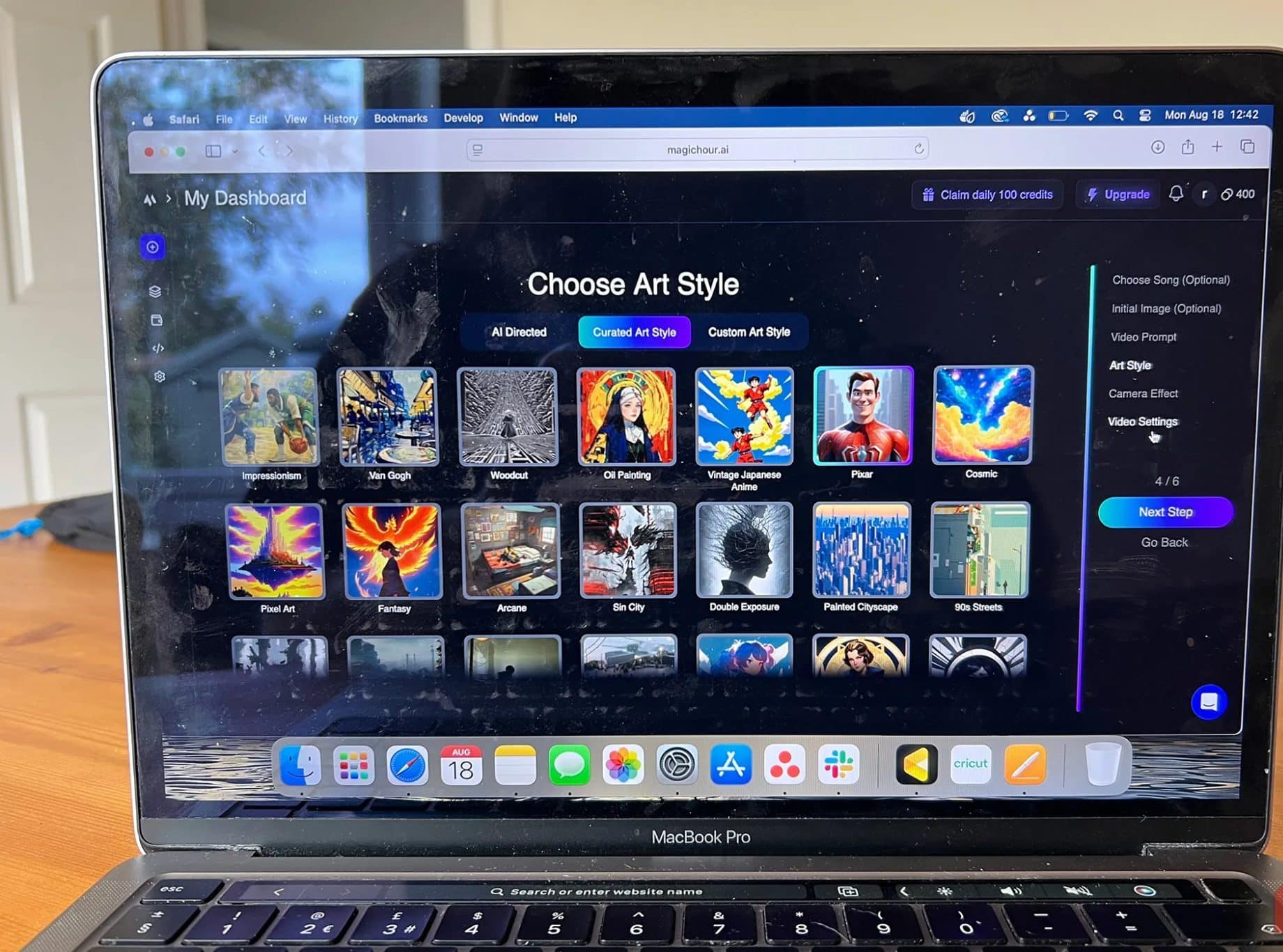 Macbook Pro 上的 Magic Hour 藝術風格庫