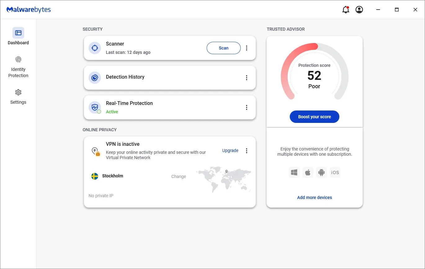 Malwarebytes Pro Anti-Malware Home