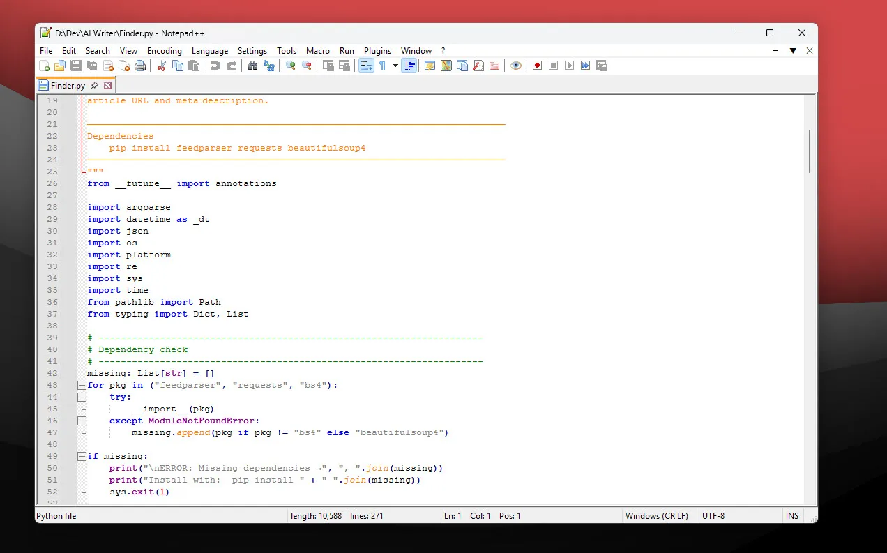 Notepad++ funziona su Windows 11