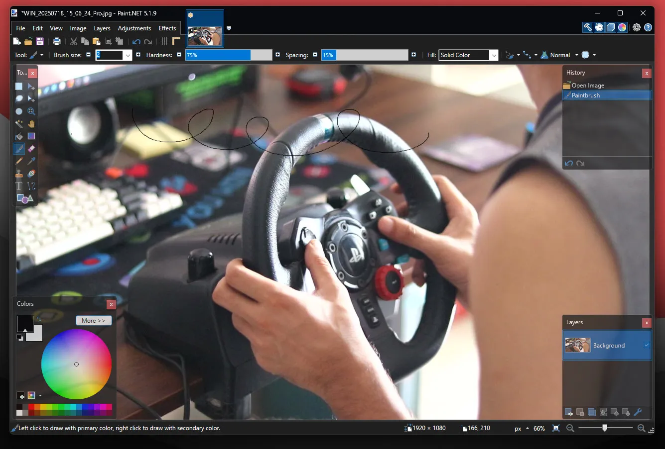 Paint.NET in esecuzione su Windows 11