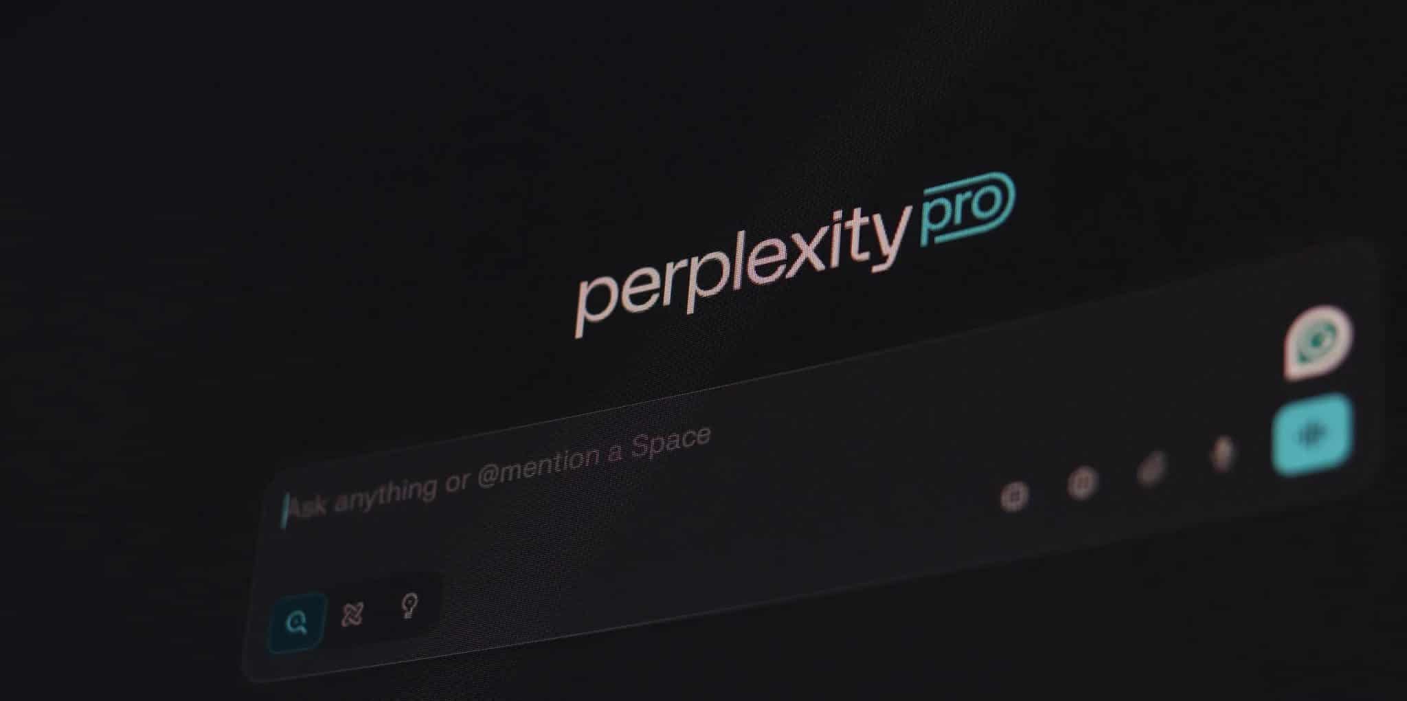 واجهة مستخدم Perplexity على متصفحات الويب